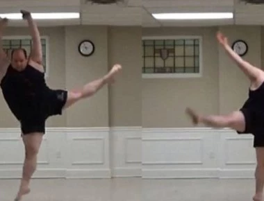 Κλέβει την παράσταση με τις χορευτικές του ικανότητες ένας υπέρβαρος χορευτής (βίντεο)